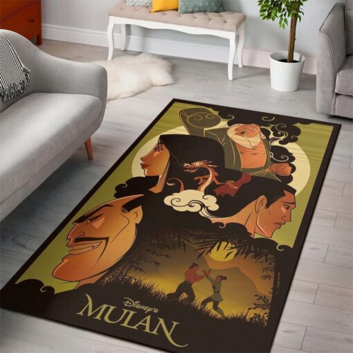 Mulan Disney Movies Area Rug - Living Room - Custom Size And Printing