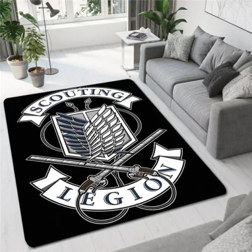 Attack On Titan Rug Scouting Legion Emblem Rug - Custom Size And Printing