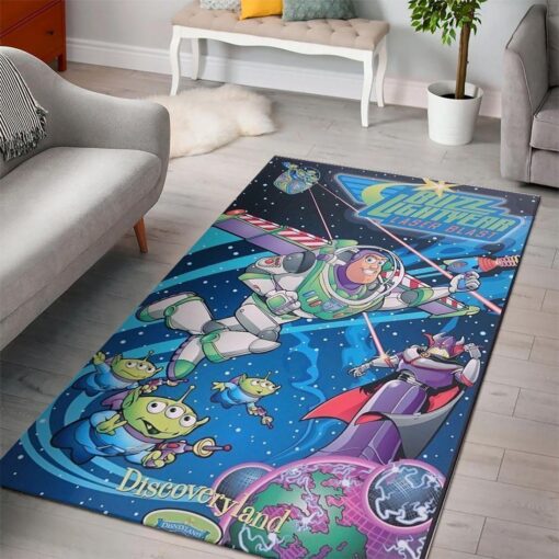 Buzz Lightyear Toy Story Disney Movies Area Rug - Living Room - Custom Size And Printing