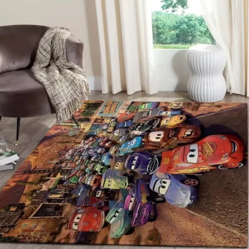 Disney Cars Area Rug - Disney Movies Living Room - Custom Size And Printing