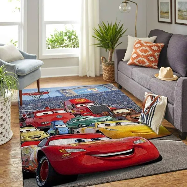 CARS-DISNEY MOVIE LIVING ROOM AREA RUG – CUSTOM SIZE AND PRINTING