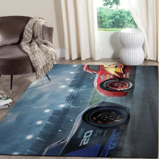 Lghtning Mcqueen Disney Cars Area Rug - Custom Size And Printing