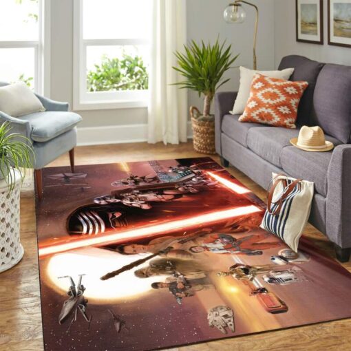 Star Wars Episodio El Despertar De La Fuerza Carpet Floor Area Rug - Custom Size And Printing