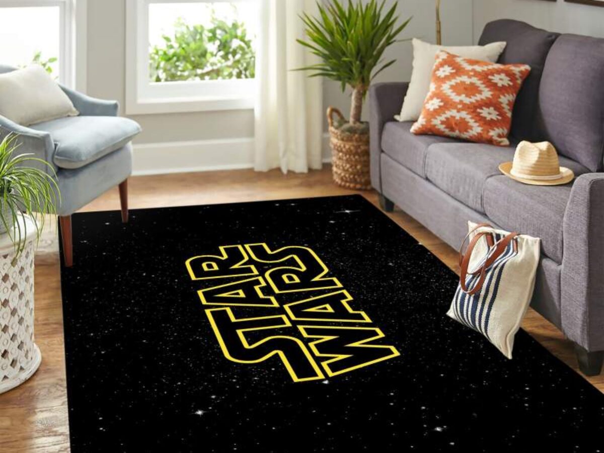Star Wars Logo Carpet Floor Area Rug Custom Size And Printing