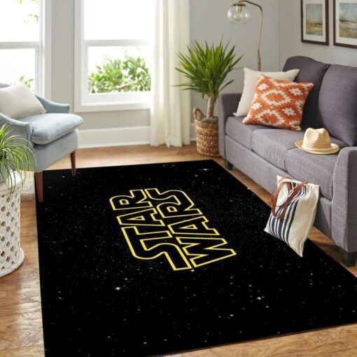 Star Wars Logo Carpet Floor Area Rug - Custom Size And Printing