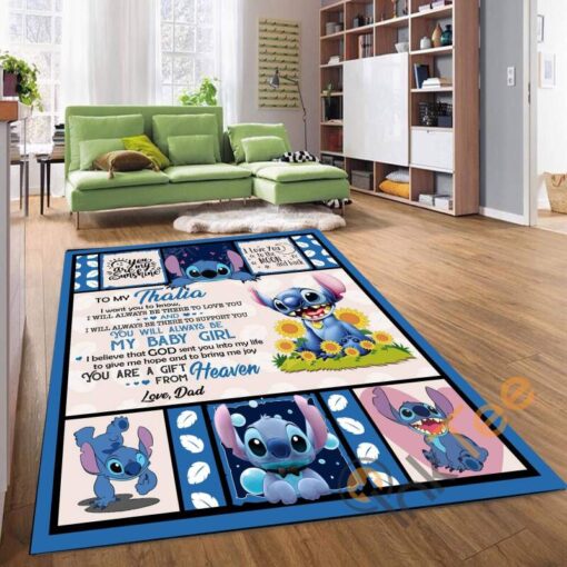 Stitch Disney Movies Walt Funny Cartoons Living Room - Custom Size And Printing