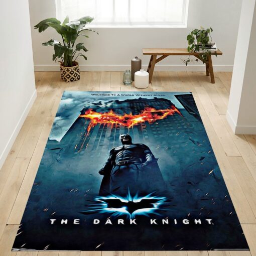 The Dark Knight Batman Logo Rug - Custom Size And Printing