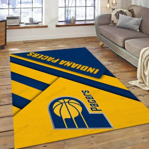 Nba Indiana Pacers Area Rug Nba Rug Floor Decor - Custom Size And Printing