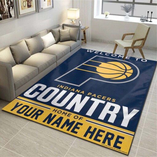Indiana Pacers Personalized Area Rug - Custom Size And Printing