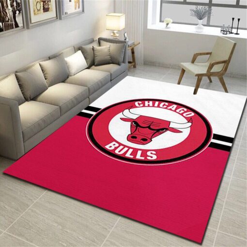 Chicago Bulls Rug - Basketball Team Living Room Carpet - Custom Size And Printing