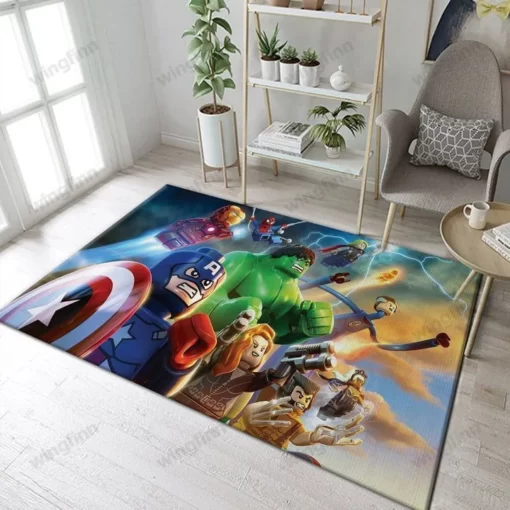 Lego Marvels Superheros Movies Area Rug Living Room - Custom Size And Printing