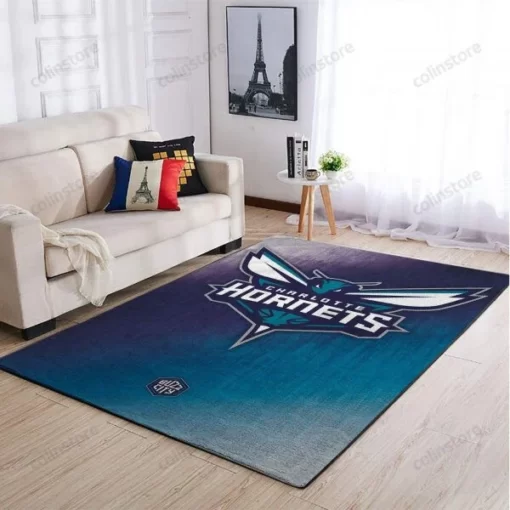 Charlotte Hornets Nba Team Logo Style Nice Gift Living Room Carpet - Custom Size And Printing