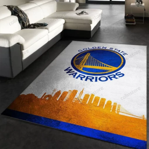 Golden State Warriors Skyline Nba Living Room Carpet - Custom Size And Printing