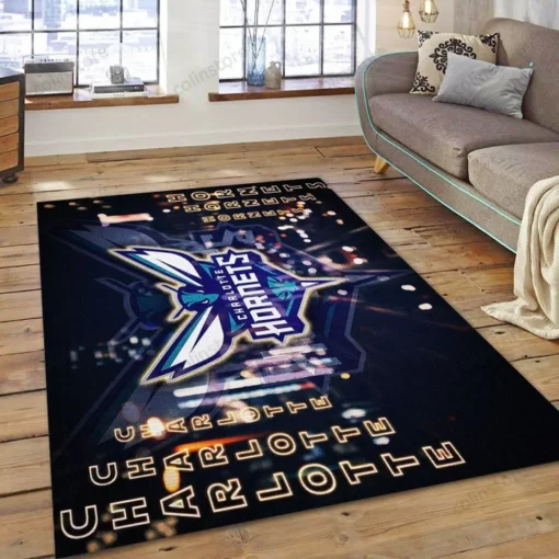 Charlotte Hornets Nba Living Room Carpet Area Rug Home Decor - Custom Size And Printing
