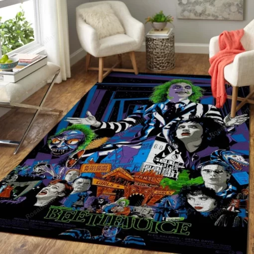 Beetlejuice Grave Area Rug For Gift Living Room - Custom Size And Printing