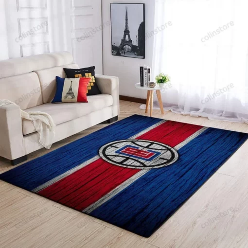 Los Angeles Clippers Area Rug Nba Basketball Team Logo Carpet Living Room - Custom Size And Printing