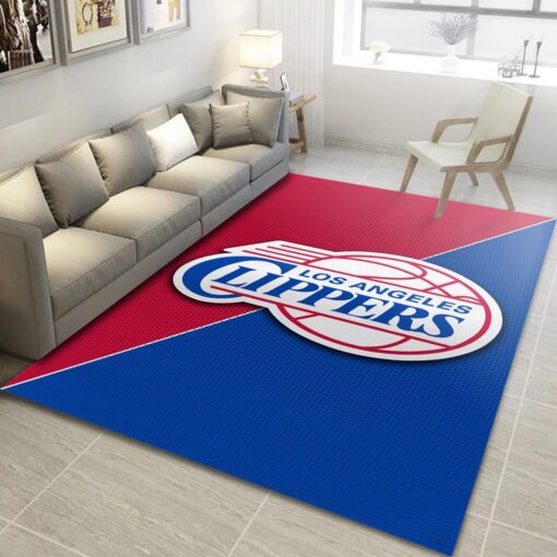 La Clippers - Living Room Rug Nba Rug Home Decor - Custom Size And Printing