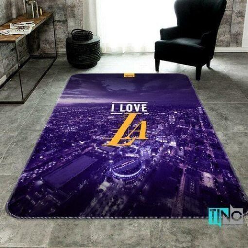 Los Angeles Lakers Area Rug Nba - Custom Size And Printing