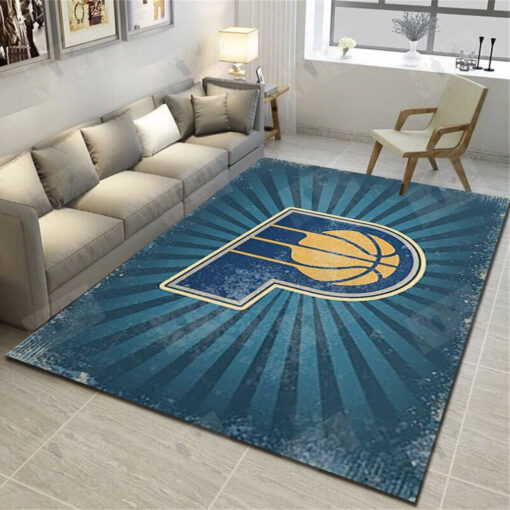 Houston Rockets Logo Area Rug - Basketball Team Living Room Bedroom Carpet - Custom Size And Printing
