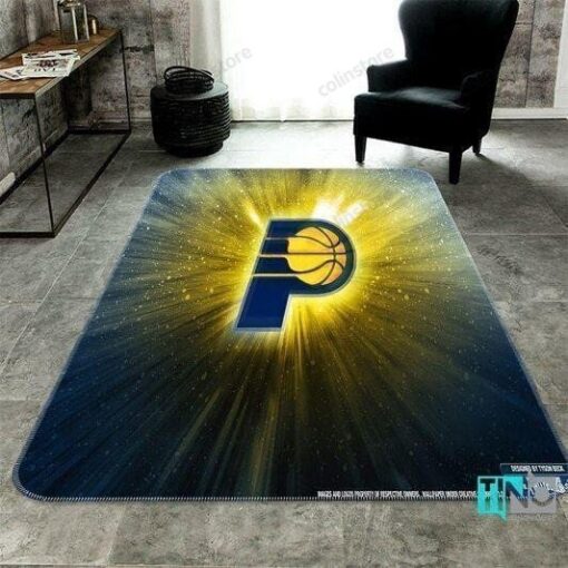 Indiana Pacers Area Rug Nba Basketball Team Logo Carpet Living Room Rug - Custom Size And Printing