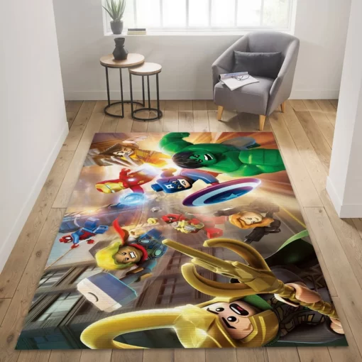 Lego Marvel Super Heroes Area Rug - Custom Size And Printing