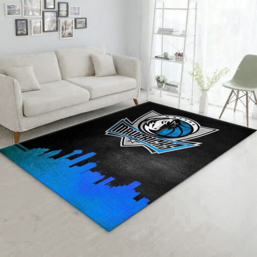Dallas Mavericks Skyline Area Rug Living Room - Custom Size And Printing
