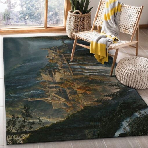 Lord Of The Rings Area Rug Living Room - Custom Size And Printing