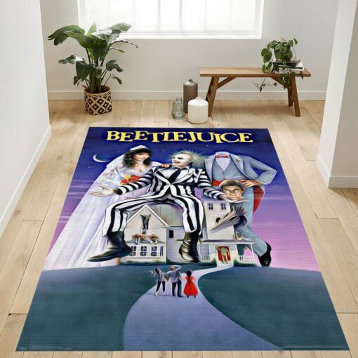 Beetlejuice One Sheet Rug Bedroom Rug Home Decor Floor Decor - Custom Size And Printing