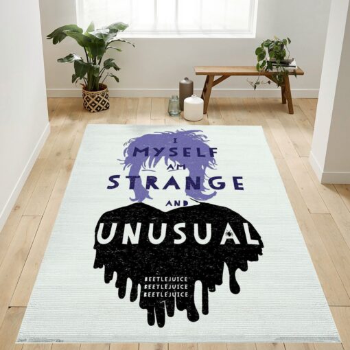 Beetlejuice Strange Area Rug For Gift Living Room - Custom Size And Printing