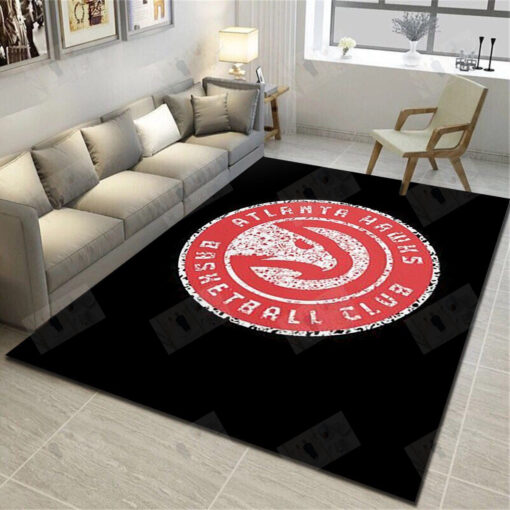 Atlanta Hawks Area Rugs, Basketball Team Living Room Bedroom Carpet - Custom Size And Printing
