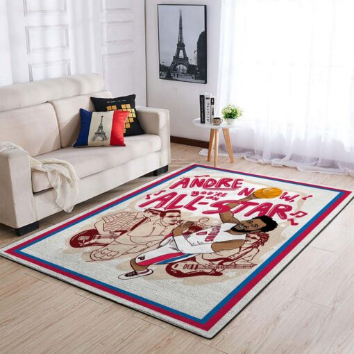 Detroit Pistons Area Rug - Living Room Carpet - Custom Size And Printing