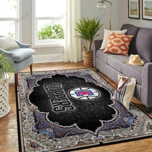 Los Angeles Clippers Nba Area Rug - Living Room - Custom Size And Printing