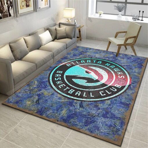 Atlanta Hawks Rug - Basketball Team Living Room Bedroom Carpet - Custom Size And Printing