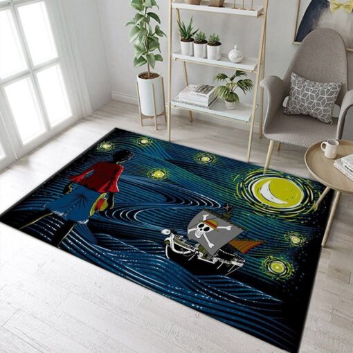Luffy Going Merry Art Area Rug - Custom Size And Printing