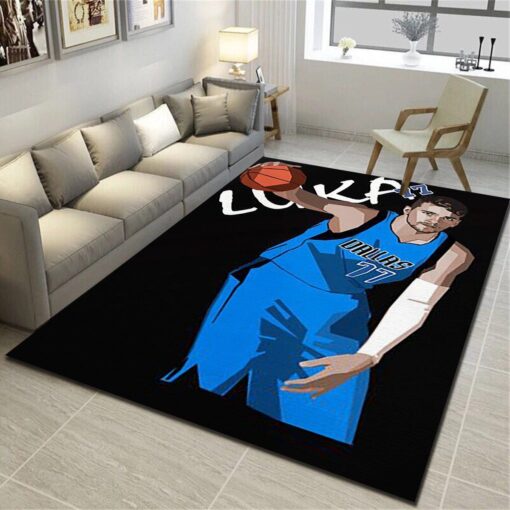 Dallas Mavericks Rug - Basketball Team Living Room Carpet - Custom Size And Printing