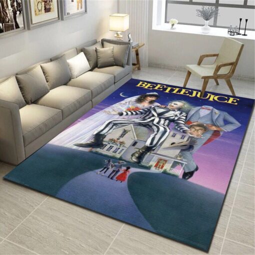 Beetlejuice One Sheet Rug - Living Room Carpet - Custom Size And Printing