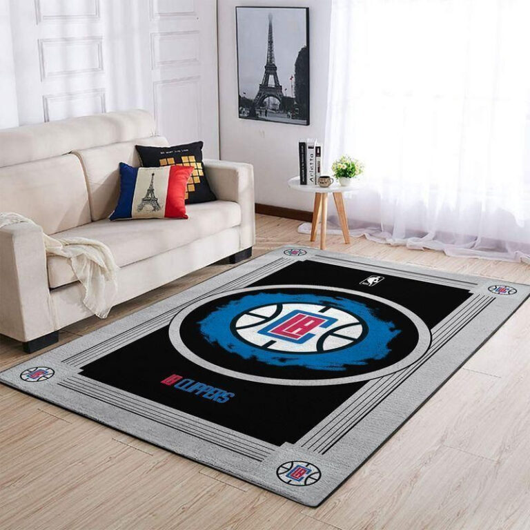 La Clippers Area Rug – Nba Basketball Living Room – Custom Size And Printing