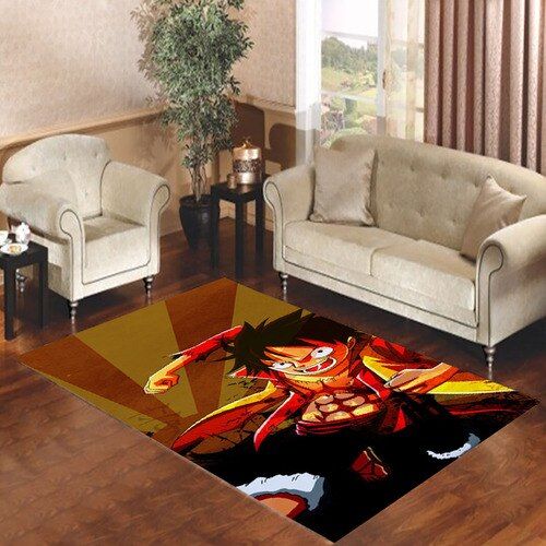 Luffy One Piece Cartoon Nippon Living Room Carpet Rug - Area Rug For Living Room - Custom Size And Printing
