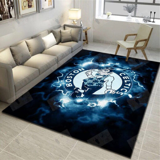 Boston Celtics Rug - Basketball Team Living Room Carpet - Custom Size And Printing