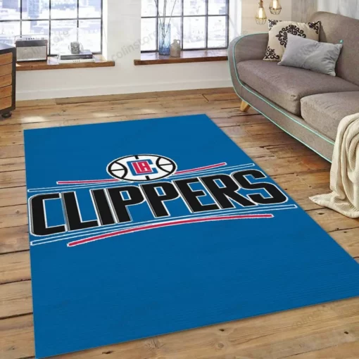 La Clippers Nba Living Room Carpet Area Rug Home Decor - Custom Size And Printing