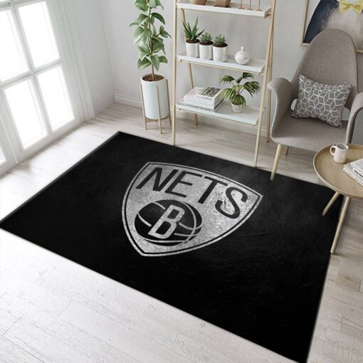 Brooklyn Nets Area Rug Carpet, Living Room And Bedroom Rug - Custom Size And Printing