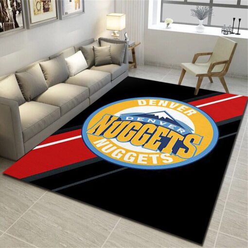 Denver Nuggets Rug - Basketball Team Living Room Bedroom Carpet - Custom Size And Printing