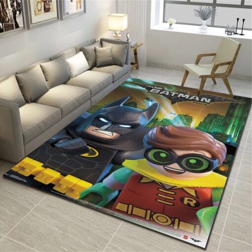 Lego Batman Batman And Robin Area Rug - Living Room - Custom Size And Printing