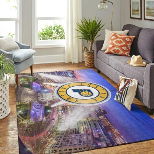 Indiana Pacers Living Room Area Rug - Custom Size And Printing