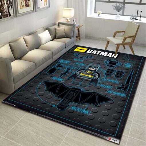 Lego Batman Graphic Rugs, Living Room Carpet - Custom Size And Printing