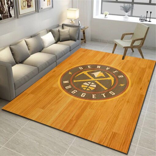 Denver Nuggets Rug - Basketball Team Living Room Carpet - Custom Size And Printing