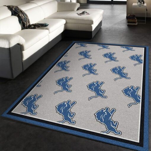 Detroit Lions Repeat Rug NFL Team Area Rug - Custom Size And Printing