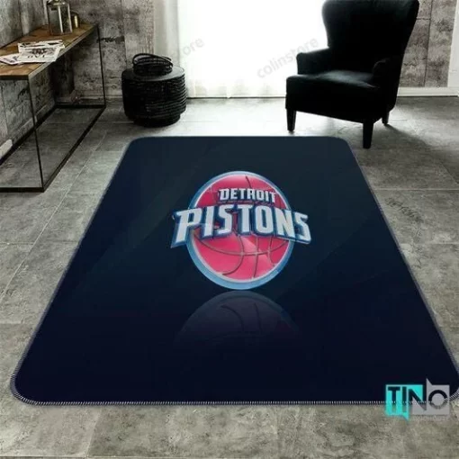 Detroit Pistons Basketball Gifts Nba Area Rug Home Decor - Custom Size And Printing