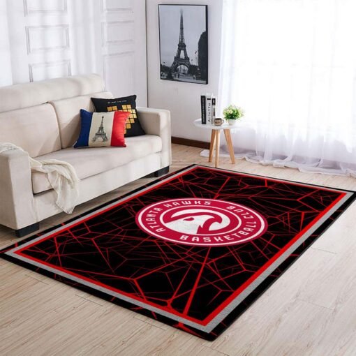 Atlanta Hawks Area Rug - Living Room Carpet - Custom Size And Printing