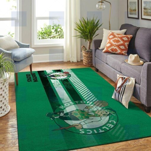 Boston Celtics Area Rug - Custom Size And Printing